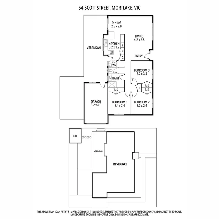 Floorplan of Homely house listing, 54 Scott Street, Mortlake VIC 3272