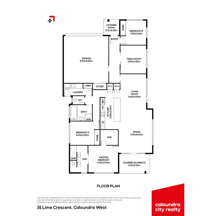 Floorplan of Homely house listing, 31 Lime Crescent, Caloundra West QLD 4551