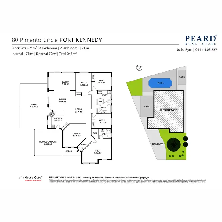 Floorplan of Homely house listing, 80 Pimento Circle, Port Kennedy WA 6172