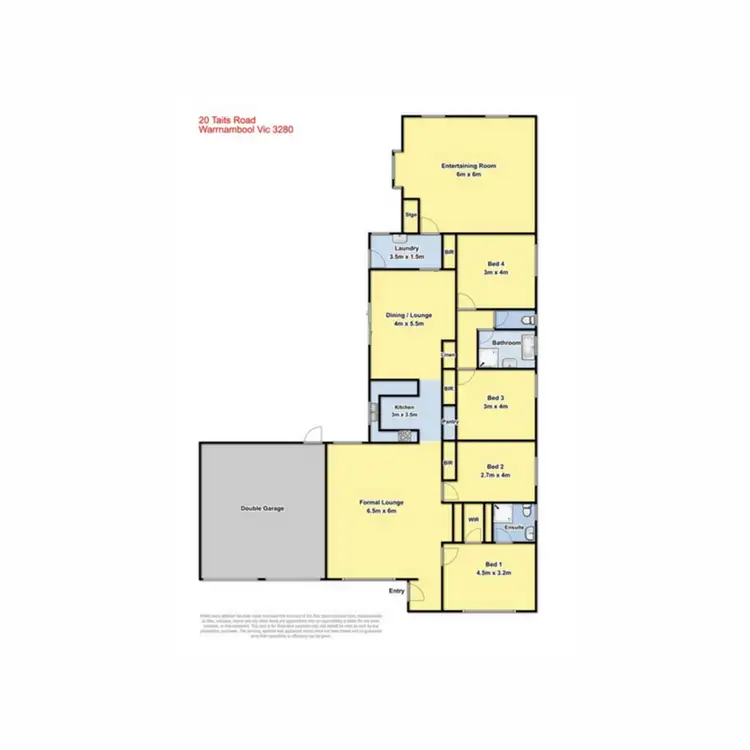 Floorplan of Homely house listing, 20 Taits Road, Warrnambool VIC 3280