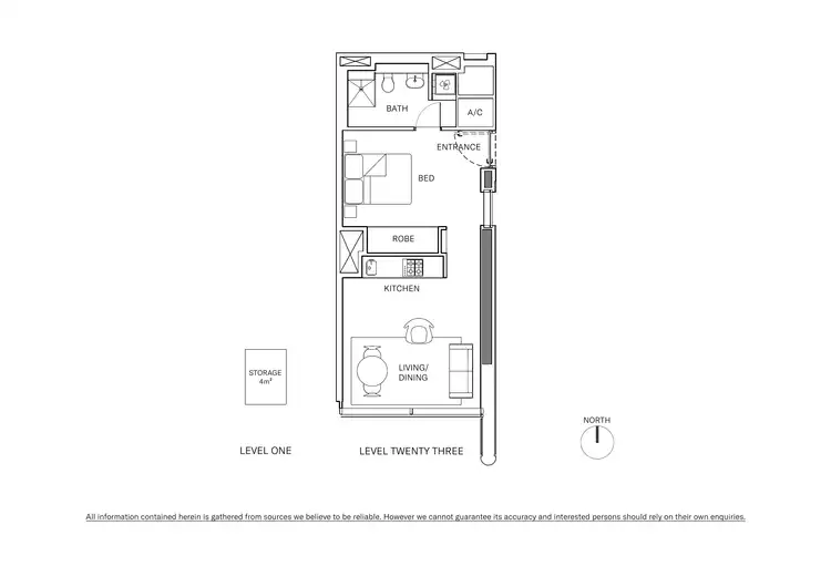 Floorplan of Homely apartment listing, 2309/101 Bathurst Street, Sydney NSW 2000