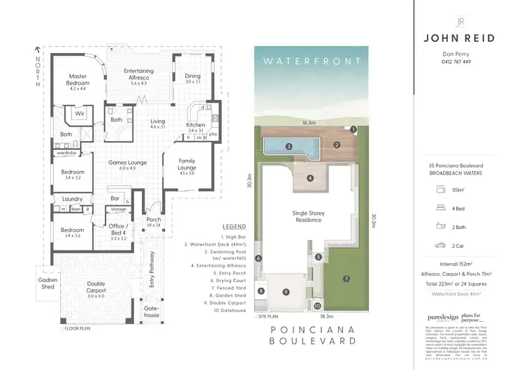 Floorplan of Homely house listing, 35 Poinciana Boulevard, Broadbeach Waters QLD 4218