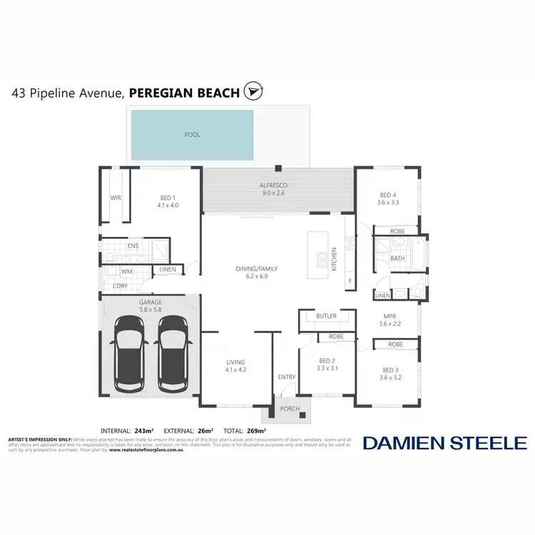 Floorplan of Homely house listing, 43 Pipeline Avenue, Peregian Beach QLD 4573