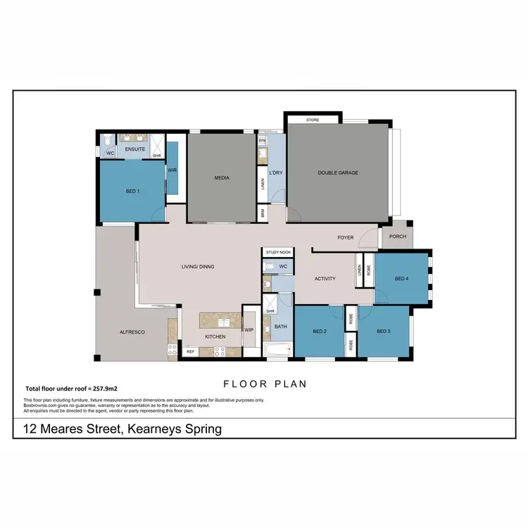 Floorplan of Homely house listing, 12 Meares Street, Kearneys Spring QLD 4350