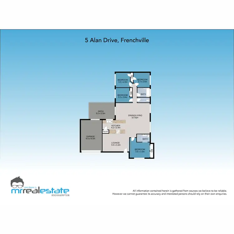 Floorplan of Homely house listing, 5 Alan Drive, Frenchville QLD 4701