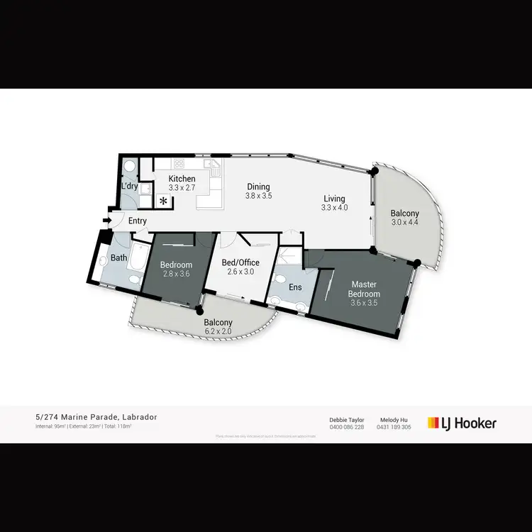 Floorplan of Homely apartment listing, 5/274 Marine Parade, Labrador QLD 4215
