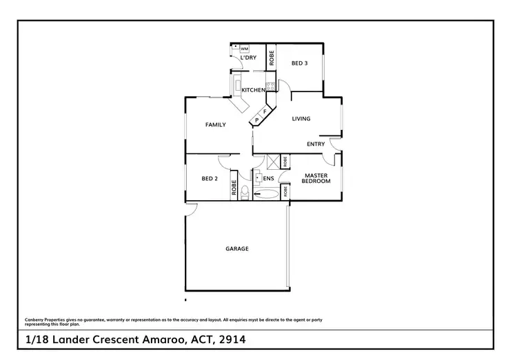 Floorplan of Homely townhouse listing, 1/18 Lander Crescent, Amaroo ACT 2914