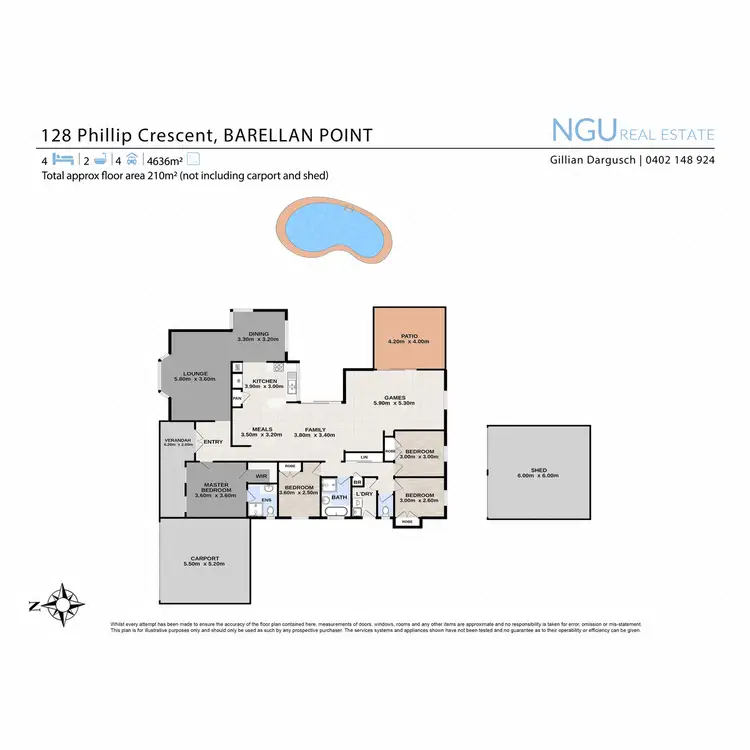 Floorplan of Homely house listing, 128 Phillip Crescent, Barellan Point QLD 4306