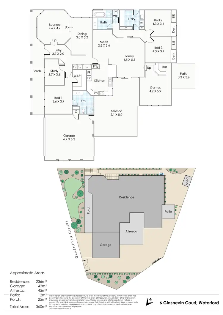 Floorplan of Homely house listing, 6 Glasnevin Court, Waterford WA 6152