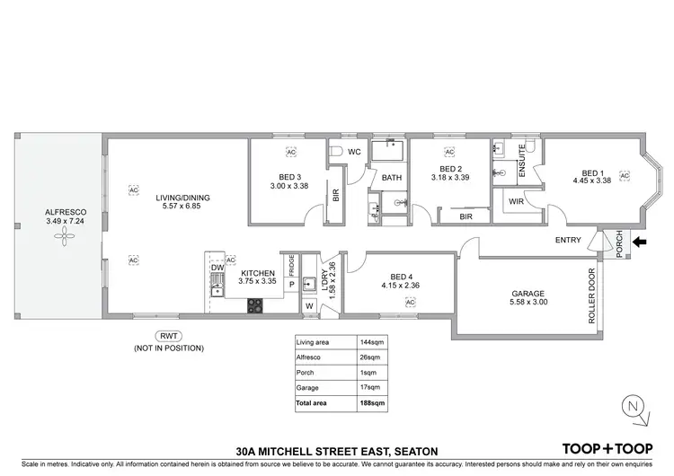 Floorplan of Homely house listing, 30A Mitchell Street East, Seaton SA 5023