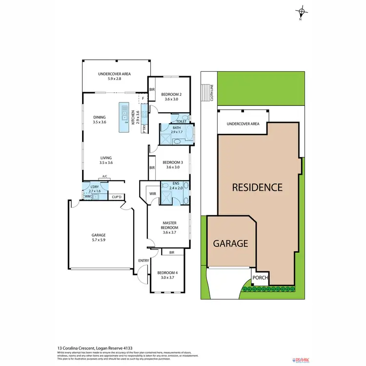Floorplan of Homely house listing, 13 Coralina Crescent, Logan Reserve QLD 4133