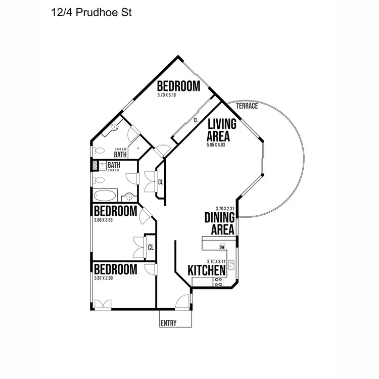 Floorplan of Homely apartment listing, 12/4 Prudhoe Street, East Mackay QLD 4740