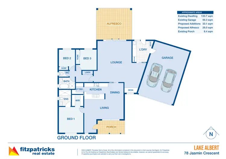 Floorplan of Homely house listing, 78 Jasmin Crescent, Lake Albert NSW 2650