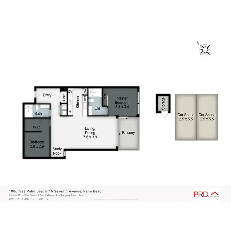 Floorplan of Homely unit listing, 1006/16 Seventh Avenue, Palm Beach QLD 4221