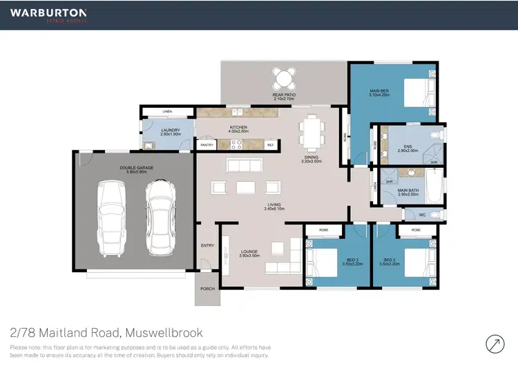 Floorplan of Homely semi-detached listing, 2/78 Maitland Street, Muswellbrook NSW 2333