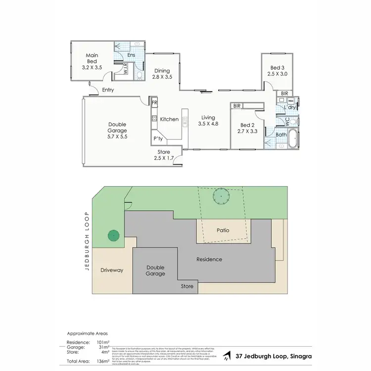 Floorplan of Homely house listing, 37 Jedburgh Loop, Sinagra WA 6065