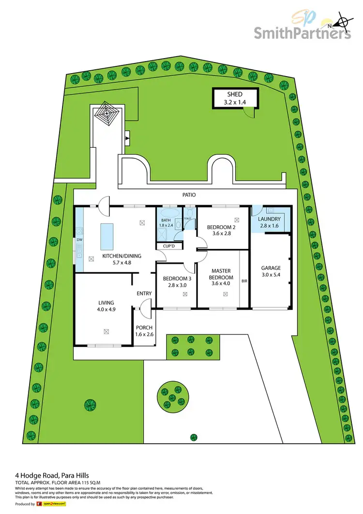 Floorplan of Homely house listing, 4 Hodge Road, Para Hills SA 5096