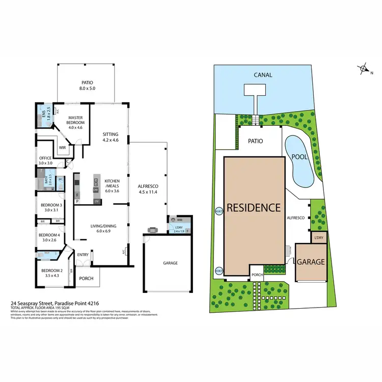 Floorplan of Homely house listing, 24 Seaspray Street, Paradise Point QLD 4216