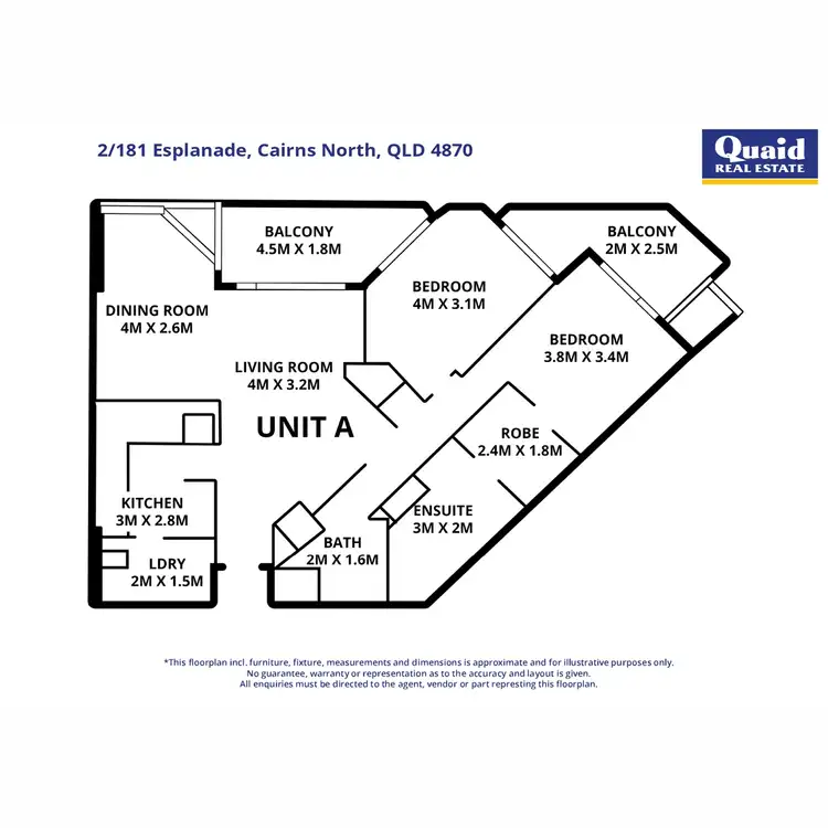 Floorplan of Homely apartment listing, 2/181 Esplanade, Cairns North QLD 4870