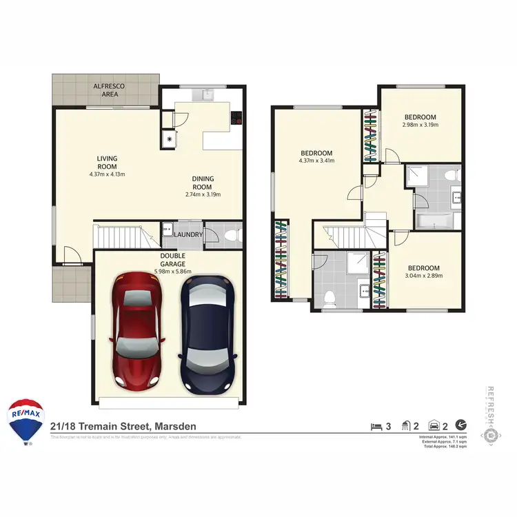 Floorplan of Homely townhouse listing, 21/18 Tremain Street, Marsden QLD 4132