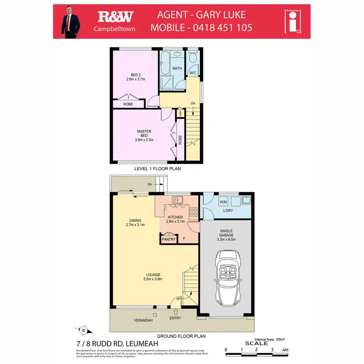 Floorplan of Homely townhouse listing, 7/8 Rudd Road, Leumeah NSW 2560