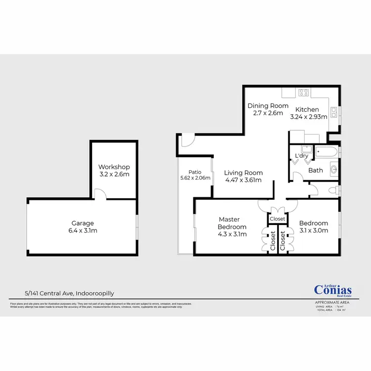 Floorplan of Homely unit listing, 5/141 Central Avenue, Indooroopilly QLD 4068