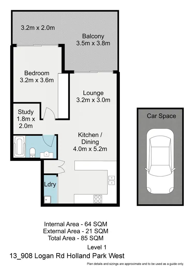 Floorplan of Homely apartment listing, 13/908 Logan Road, Holland Park West QLD 4121