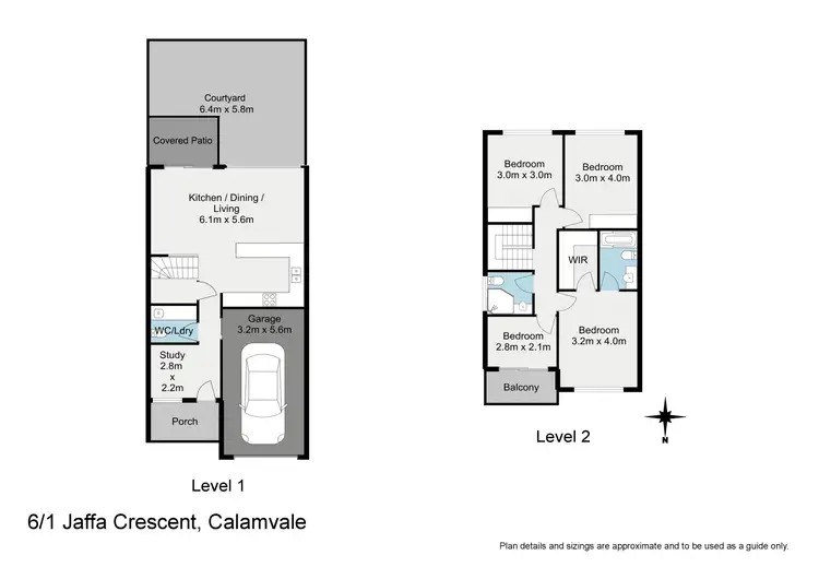 Floorplan of Homely townhouse listing, 6/1 Jaffa Crescent, Calamvale QLD 4116