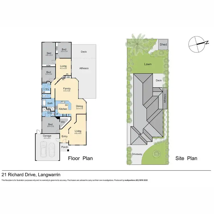 Floorplan of Homely house listing, 21 Richard Drive, Langwarrin VIC 3910