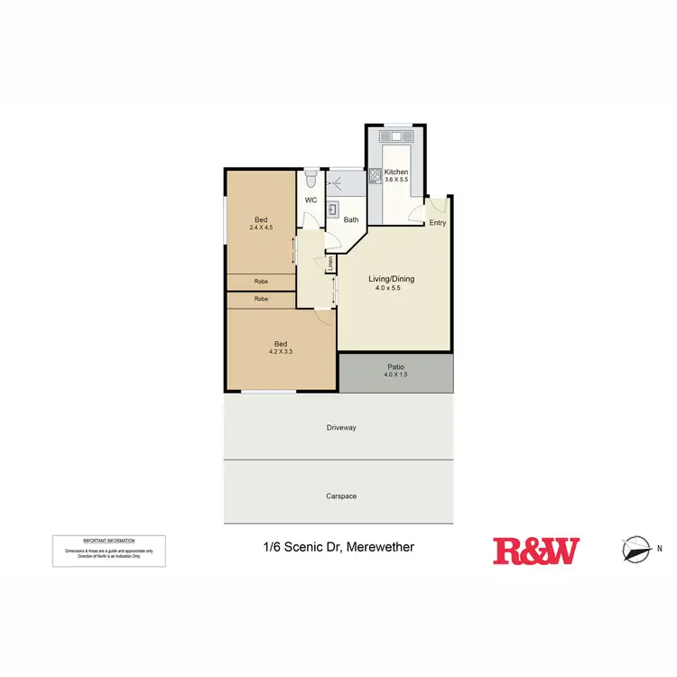 Floorplan of Homely unit listing, 1/6 Scenic Drive, Merewether NSW 2291