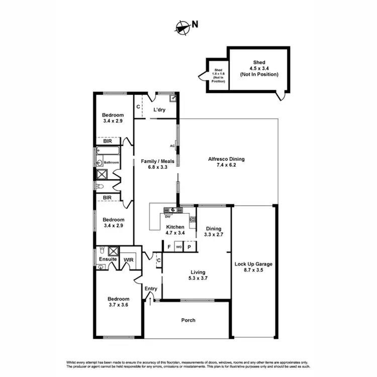 Floorplan of Homely house listing, 17 Pyramus Place, Altona Meadows VIC 3028