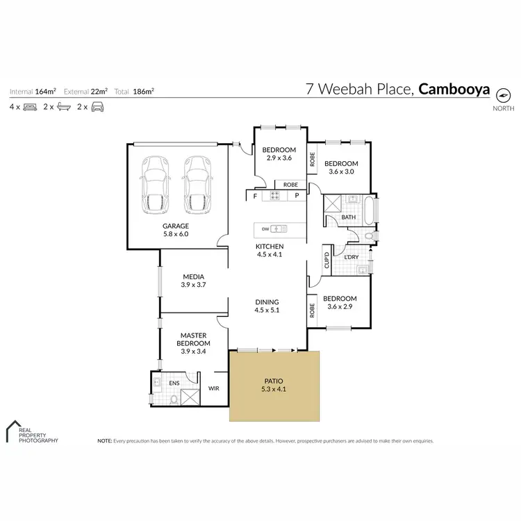 Floorplan of Homely house listing, 7 Weebah Place, Cambooya QLD 4358