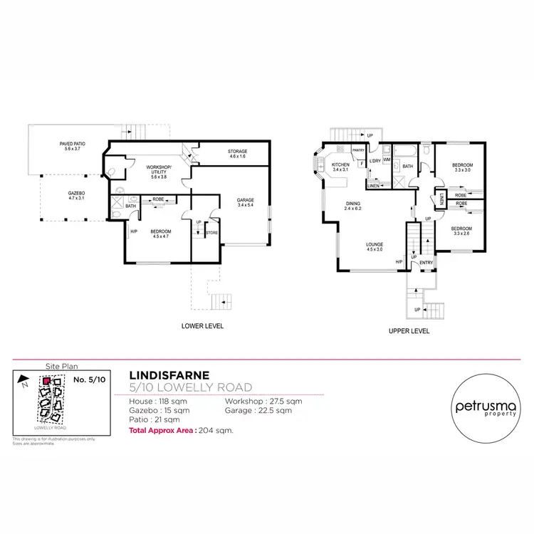 Floorplan of Homely unit listing, 5/10 Lowelly Road, Lindisfarne TAS 7015