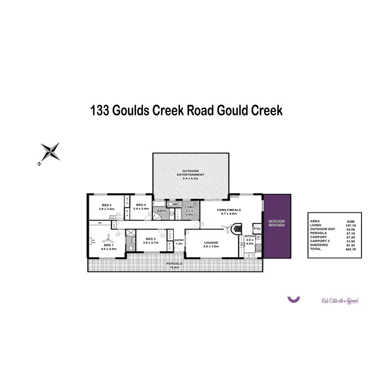 Floorplan of Homely house listing, 133 Goulds Creek Road, One Tree Hill SA 5114