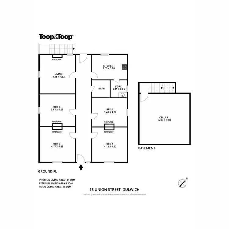 Floorplan of Homely house listing, 13 Union Street, Dulwich SA 5065