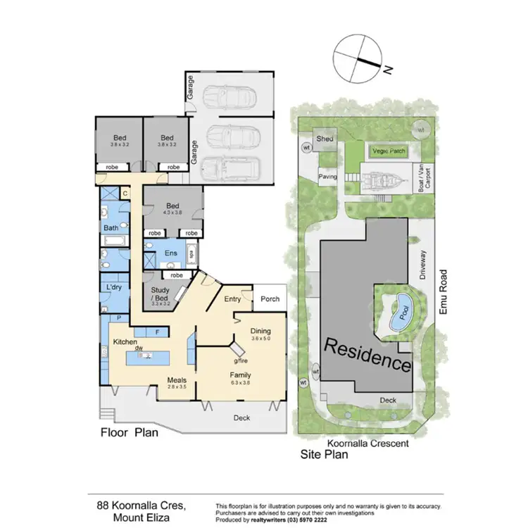 Floorplan of Homely house listing, 88 Koornalla Crescent, Mount Eliza VIC 3930