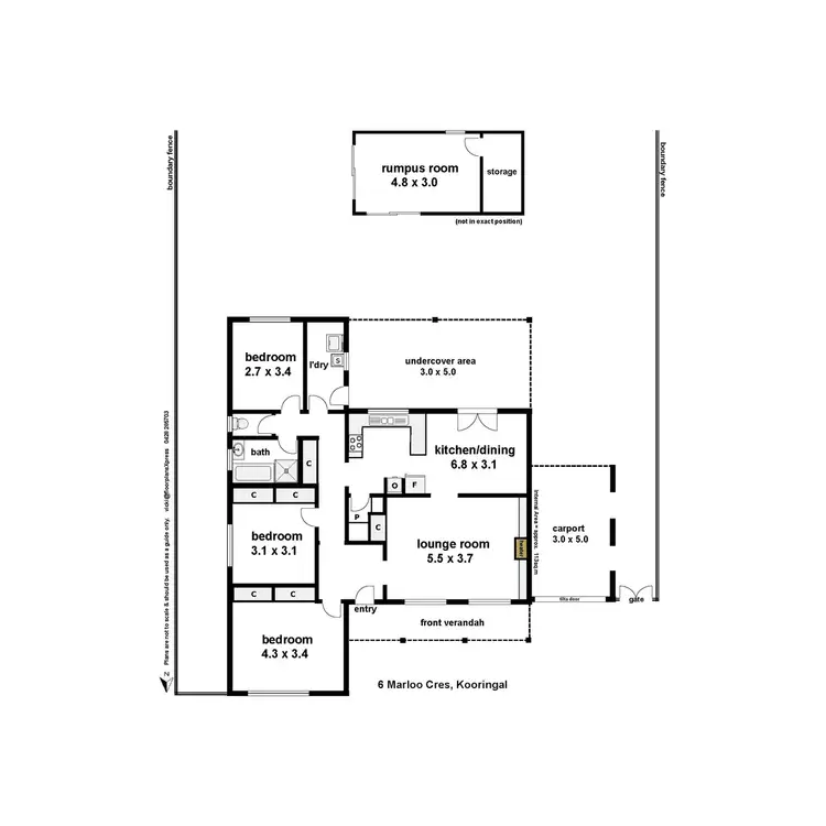 Floorplan of Homely house listing, 6 Marloo Crescent, Kooringal NSW 2650
