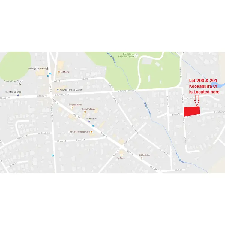 Floorplan of Homely land listing, LOT 200 & 201 Kookaburra Court, Willunga SA 5172