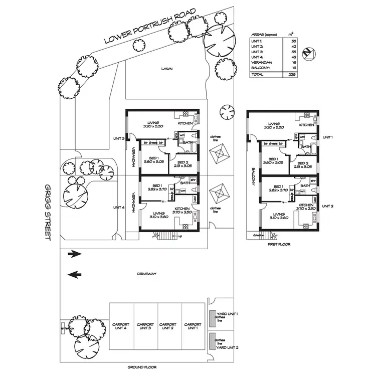 Floorplan of Homely block of units listing, 1 - 4/39 Lower Portrush Road, Marden SA 5070