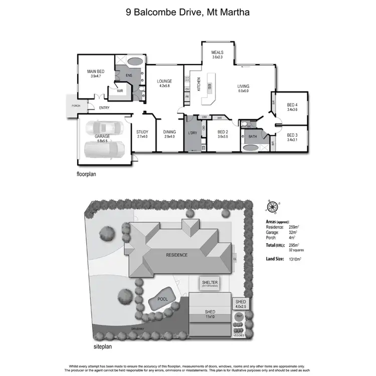 Floorplan of Homely house listing, 9 Balcombe Drive, Mount Martha VIC 3934