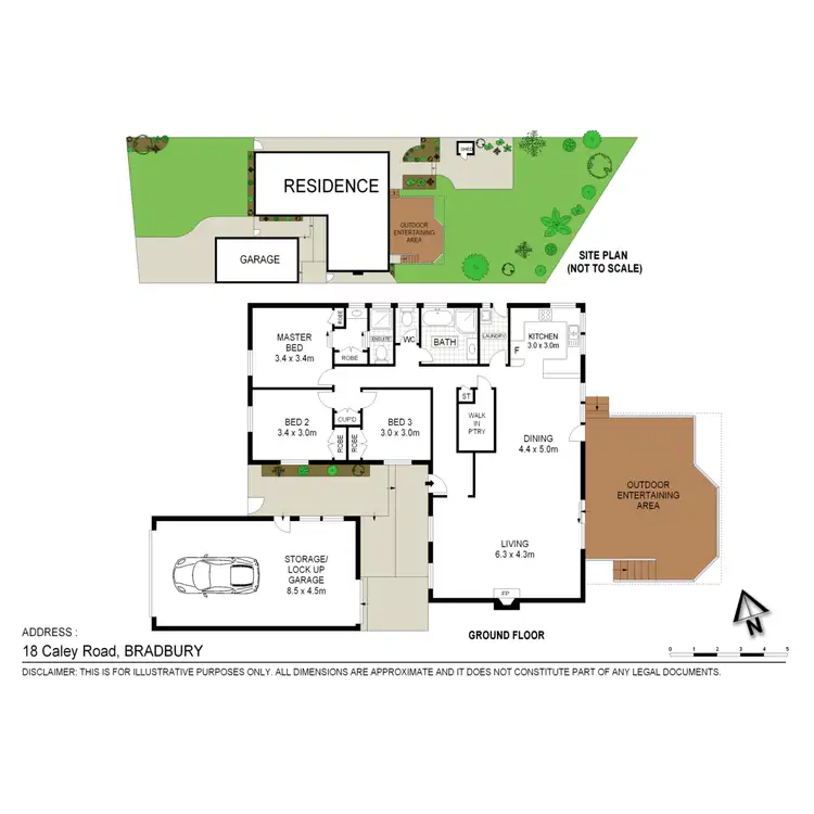 Floorplan of Homely house listing, 18 Caley Road, Bradbury NSW 2560
