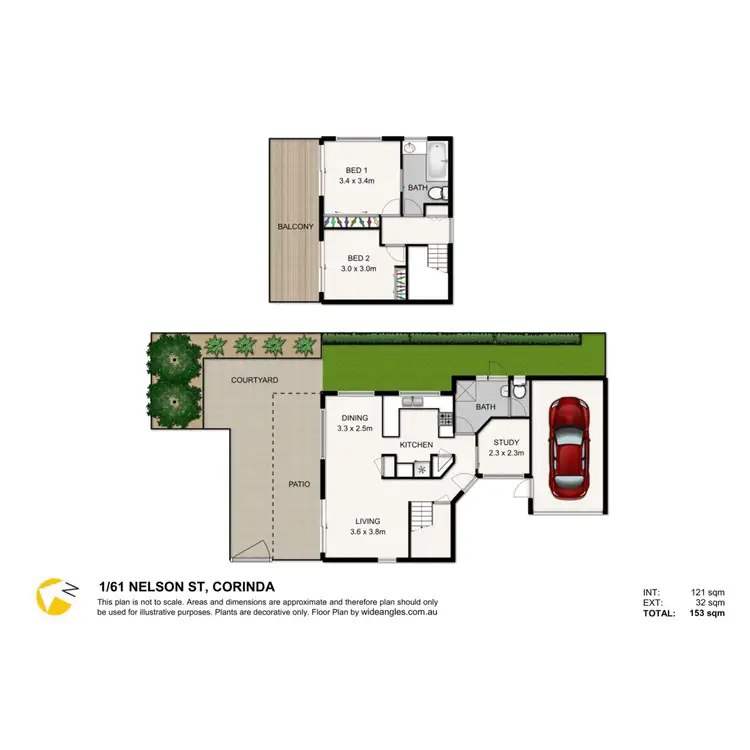 Floorplan of Homely townhouse listing, 1/61 Nelson Street, Corinda QLD 4075