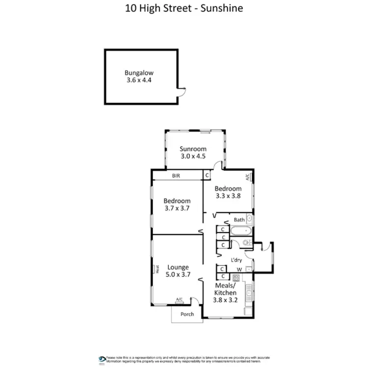 Floorplan of Homely house listing, 10 High Street, Sunshine VIC 3020