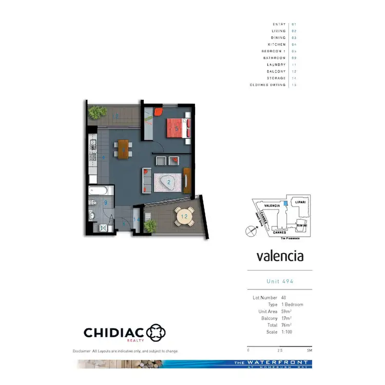 Floorplan of Homely apartment listing, 494/4 The Crescent, Wentworth Point NSW 2127