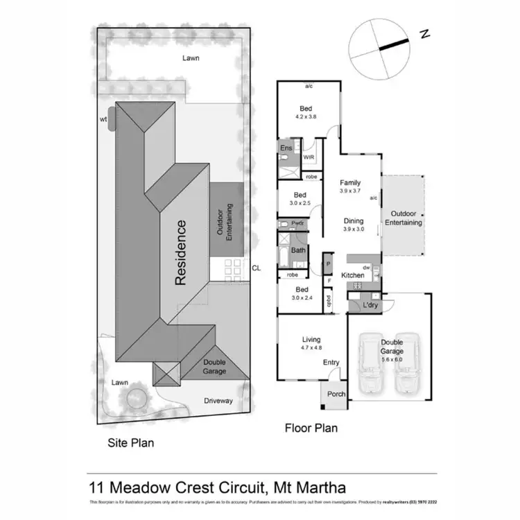 Floorplan of Homely house listing, 11 Meadow Crest Circuit, Mount Martha VIC 3934