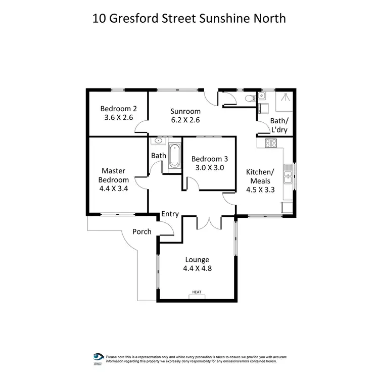 Floorplan of Homely house listing, 10 Gresford Street, Sunshine North VIC 3020