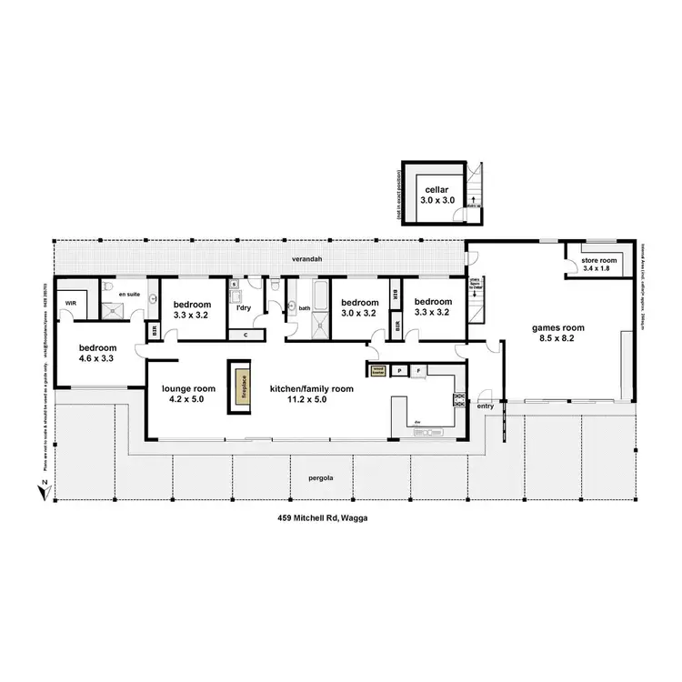 Floorplan of Homely rural property listing, 459 Mitchell Road, Lake Albert NSW 2650