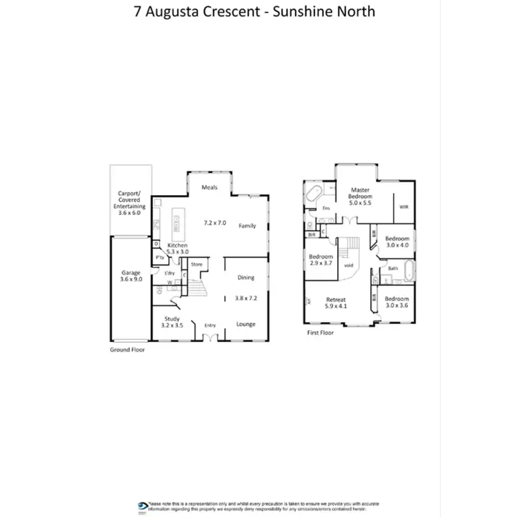 Floorplan of Homely house listing, 7 Augusta Crescent, Sunshine North VIC 3020