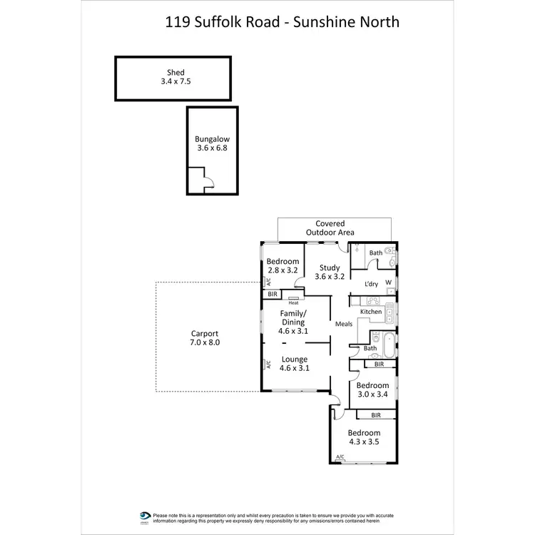 Floorplan of Homely house listing, 119 Suffolk Road, Sunshine North VIC 3020