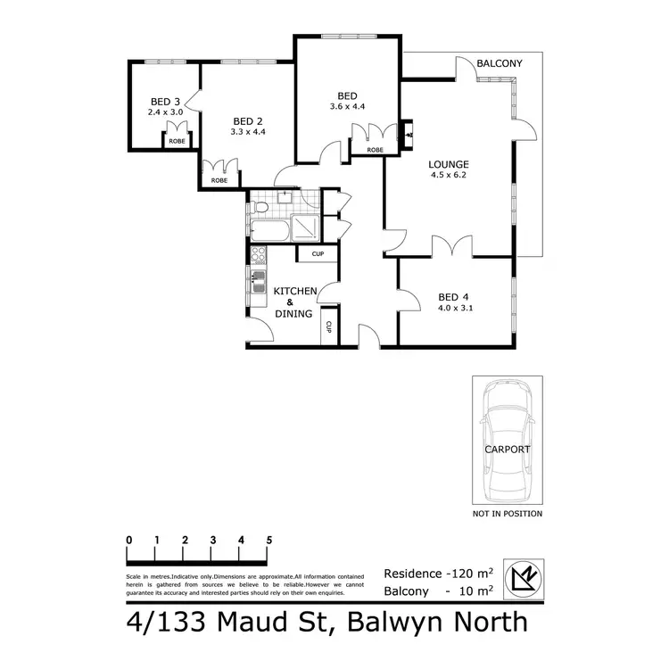 Floorplan of Homely unit listing, 4/133 Maud Street, Balwyn North VIC 3104